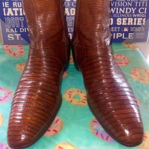 Mauri Lizard Boots SZ 11.5 Carmel